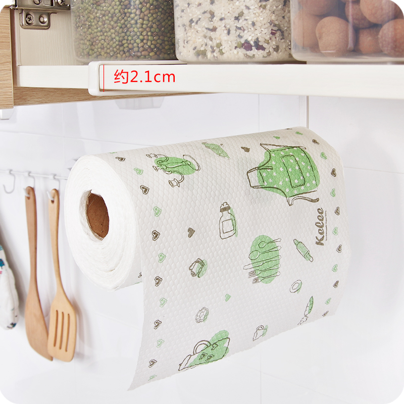 Japanese-Style Cabinet Punch-Free Toilet Paper Roll Holder Tissue Holder Kitchen Paper Napkin Paper Holder Hanging Rack Plastic Wrap Storage Rack
