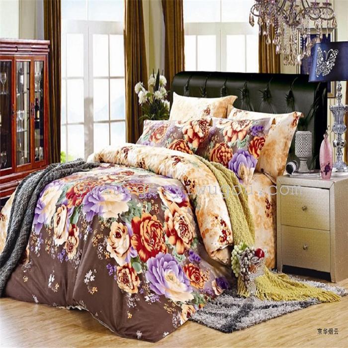 Textile four piece set cotton cotton bedding set of four simple fashion pattern 100% cotton thermal direct manufacturers - Memories (blue) Textile four piece set cotton cotton bedding set of four simple fashion pattern 100% cotton thermal direct manufacturers - Memories (blue)