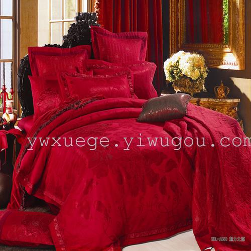 Wedding snow Dove bed linens silk four piece bedding set new listing factory direct-the source of charm