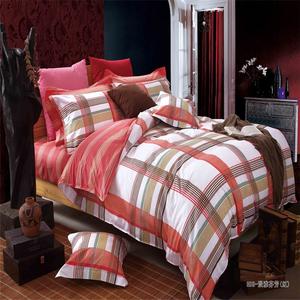 Home textiles bedding set of four stripes Plaid fashion simple wind 1.5 m to 1.8 m beds factory direct