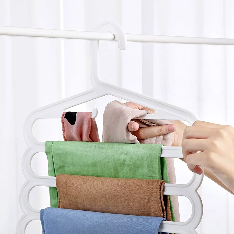 Multifunctional Plastic Trousers Rack Household Bedroom Hang Drying Hanger Space Saving Storage Organizer Wardrobe Storage Fantastic