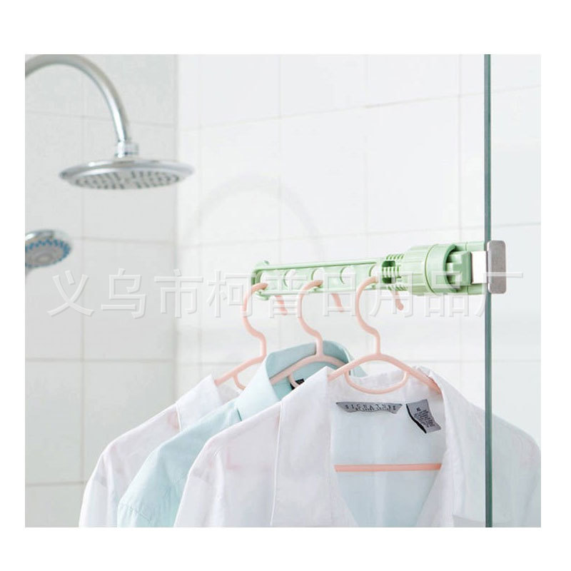 Creative 5-Hole Hanger Window Frame Clothes Rack Clothesline Pole Hang The Clothes Drying Rack Indoor 5-Hole Hanging Clothes Hanger