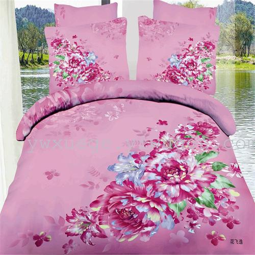 Snow Bird House textiles bedding set of four new 3D big four set Visual stunning factory direct spent---runaway