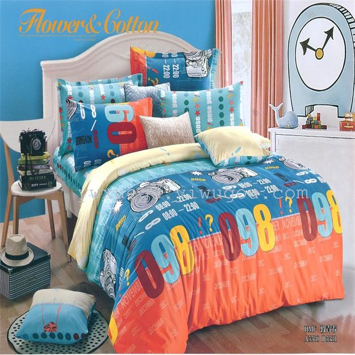 In 2014 the new listing 100% cotton reactive dyeing fashion bedding set of four direct manufacturers --- fragrance