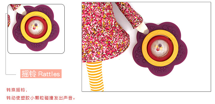 Innovation cute baby doll bed polly hang calm doll car hanging belt tooth gum blue dress