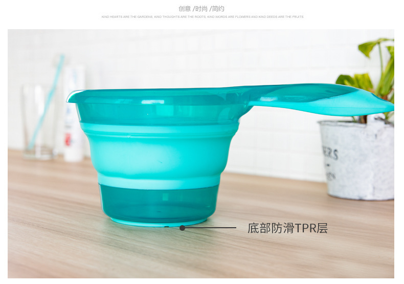 Manufacturer Direct Folding Water Scoop Kitchen Gourd ladle Big grip folding gourd ladle can hang Folding Water Scoop