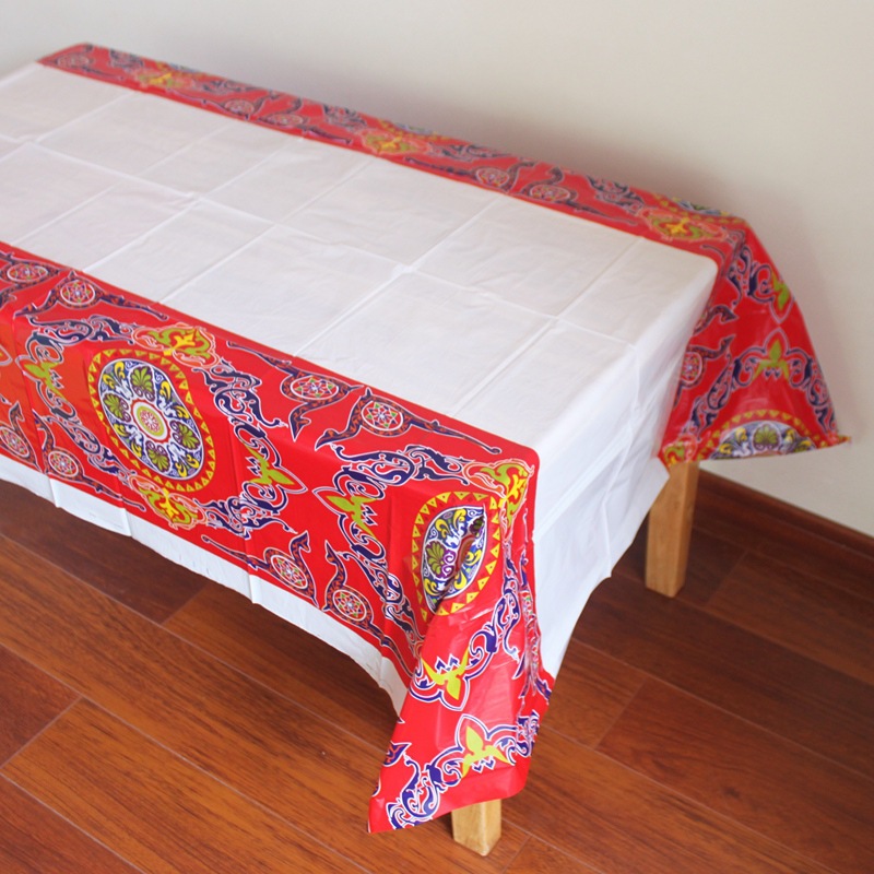 PE plastic eid al-fitr meat and cumin Ramadan tablecloth table cloth tablecloth Muslim layout decoration