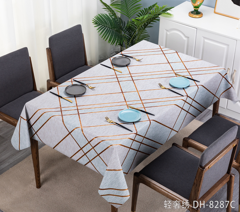 PVC Light Luxury Embroidered High-End Elegant Top-Grade Tablecloth Waterproof Oil-Proof Tablecloth PVC Light Luxury Embroidered High-End Elegant Top-Grade Tablecloth Waterproof Oil-Proof Tablecloth