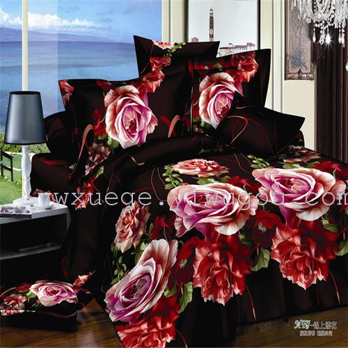 Winter bedding set of four export t/c set of four factory outlets---icing on the
