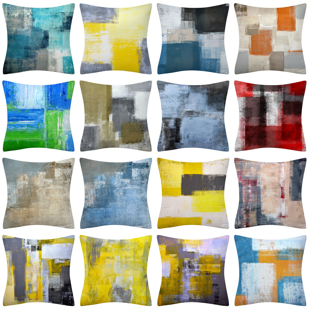 Amazon Hot Home Decoration Pillow Modern Minimalistic Abstraction Pillow Office Sofas Pillow Seat Cover