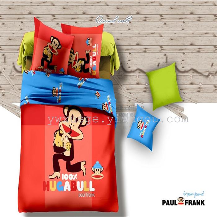 Home-spun cotton twill latest reactive dyeing aestheticism---love you cartoon love story four piece bedding set wholesale Home-spun cotton twill latest reactive dyeing aestheticism---love you cartoon love story four piece bedding set wholesale