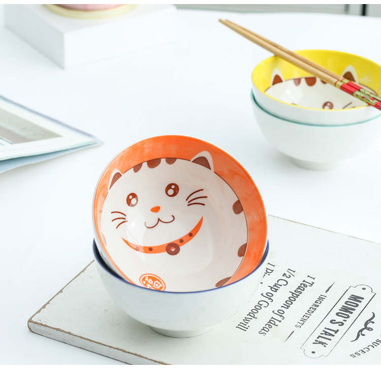 Gift Bowl and Chopsticks Set Fortune Cat Ceramic Bowl Tableware Opening Custom Wedding Sales Gift Box Bowl Set Event Gift Gift Bowl and Chopsticks Set Fortune Cat Ceramic Bowl Tableware Opening Custom Wedding Sales Gift Box Bowl Set Event Gift