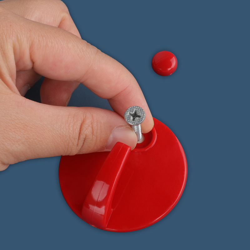 Small Hook Festive Viscose Red round Wall Hanging No Punching Hang Key Coat Rack Hook Hanging Chinese Knot