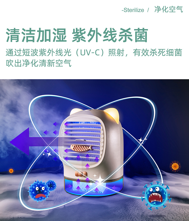 Creative new fortune cat fan office laptop USB mini fan portable new