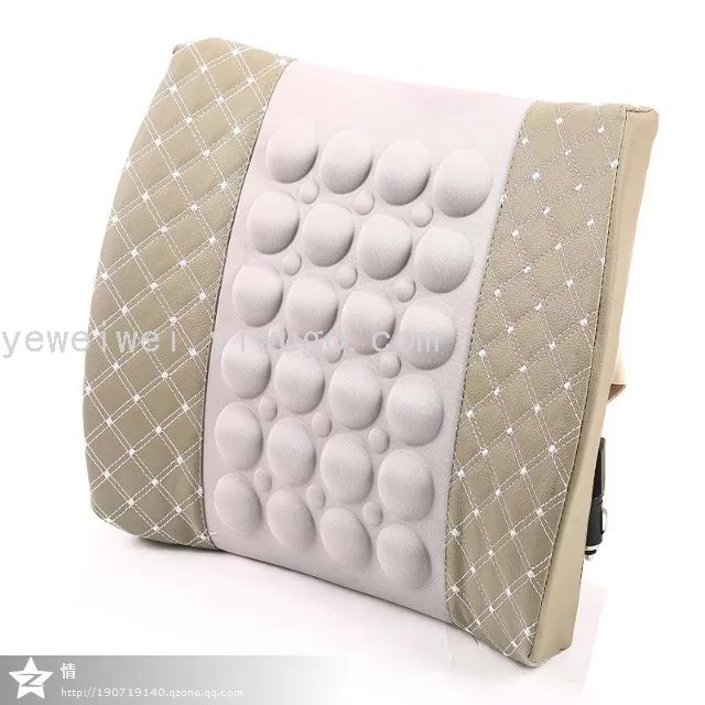 Interior Decoration Supplies Car Electric Massage Lumbar Support Pillow Car Health Care Cushion Red Wine Electric Lumbar Support Pillow Office Cushions
