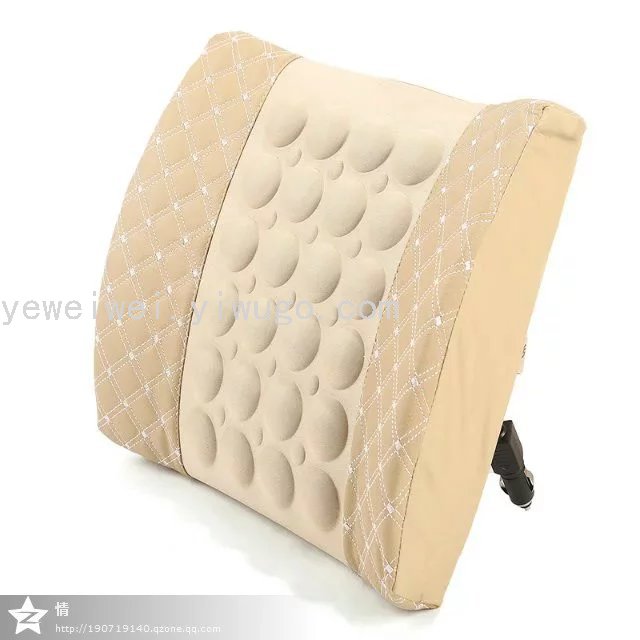 Interior Decoration Supplies Car Electric Massage Lumbar Support Pillow Car Health Care Cushion Red Wine Electric Lumbar Support Pillow Office Cushions