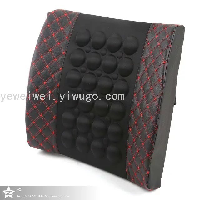 Interior Decoration Supplies Car Electric Massage Lumbar Support Pillow Car Health Care Cushion Red Wine Electric Lumbar Support Pillow Office Cushions