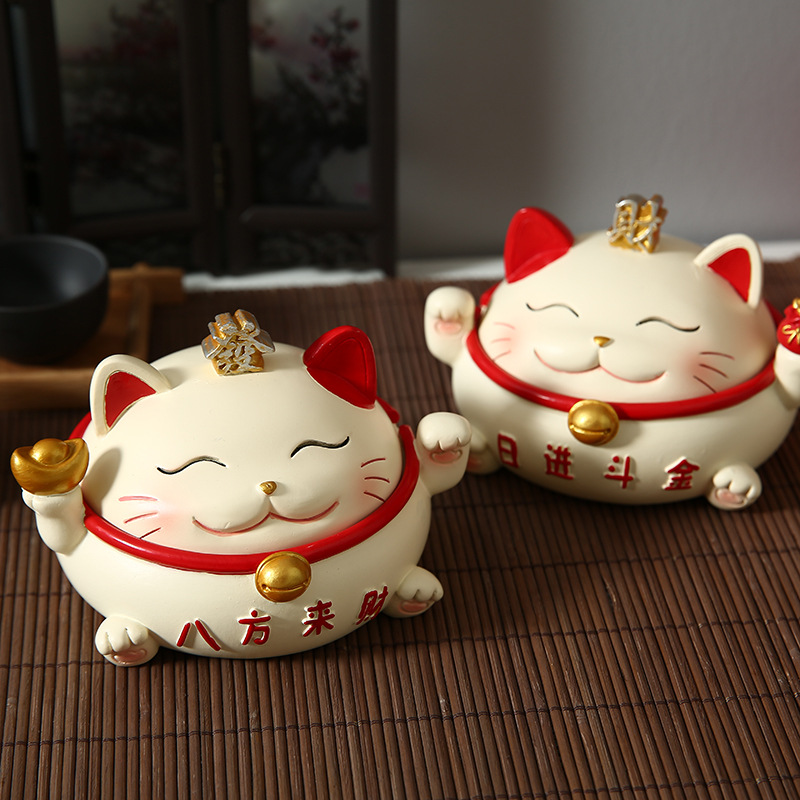 Home Office Decoration Resin Crafts Fortune Cat Ashtray Storage Box NAFU Creative Personality Spot Home Office Decoration Resin Crafts Fortune Cat Ashtray Storage Box NAFU Creative Personality Spot