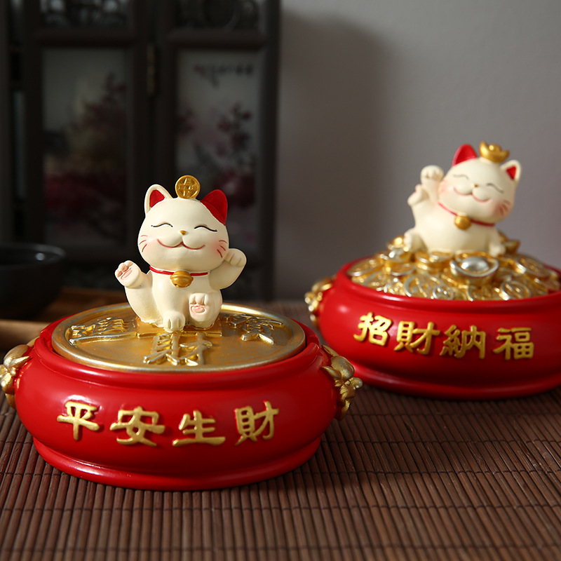 Home Office Decoration Resin Crafts Fortune Cat Ashtray Storage Box NAFU Creative Personality Spot Home Office Decoration Resin Crafts Fortune Cat Ashtray Storage Box NAFU Creative Personality Spot