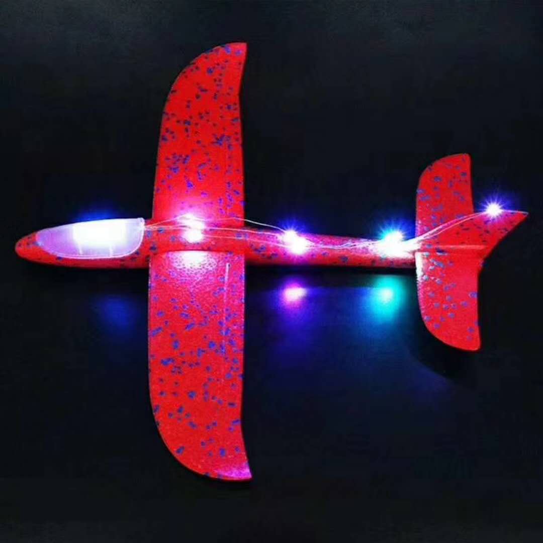 Epp foam band light emitting hand throw aircraft hang-glider aviation model night light children outdoor toys