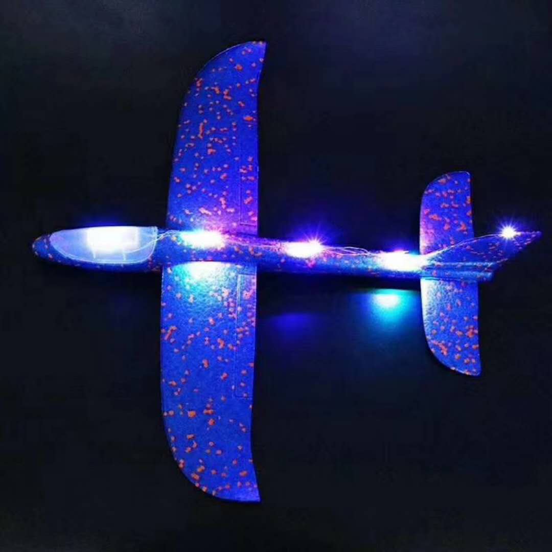 Epp foam band light emitting hand throw aircraft hang-glider aviation model night light children outdoor toys