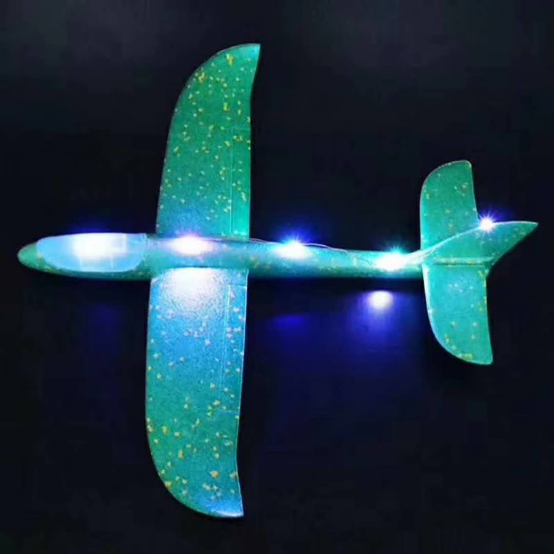Epp foam band light emitting hand throw aircraft hang-glider aviation model night light children outdoor toys