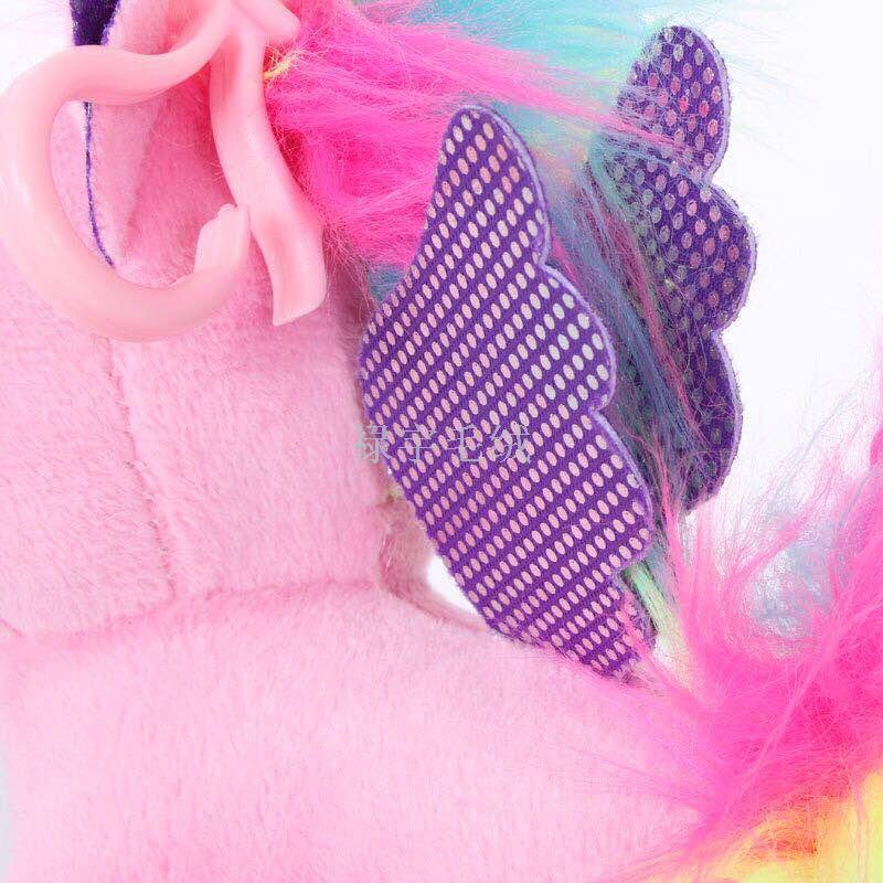 LED light music cute unicorns hang a toy doll, stuffed animal, baby, baby, baby, baby.
