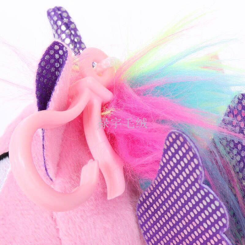 LED light music cute unicorns hang a toy doll, stuffed animal, baby, baby, baby, baby.