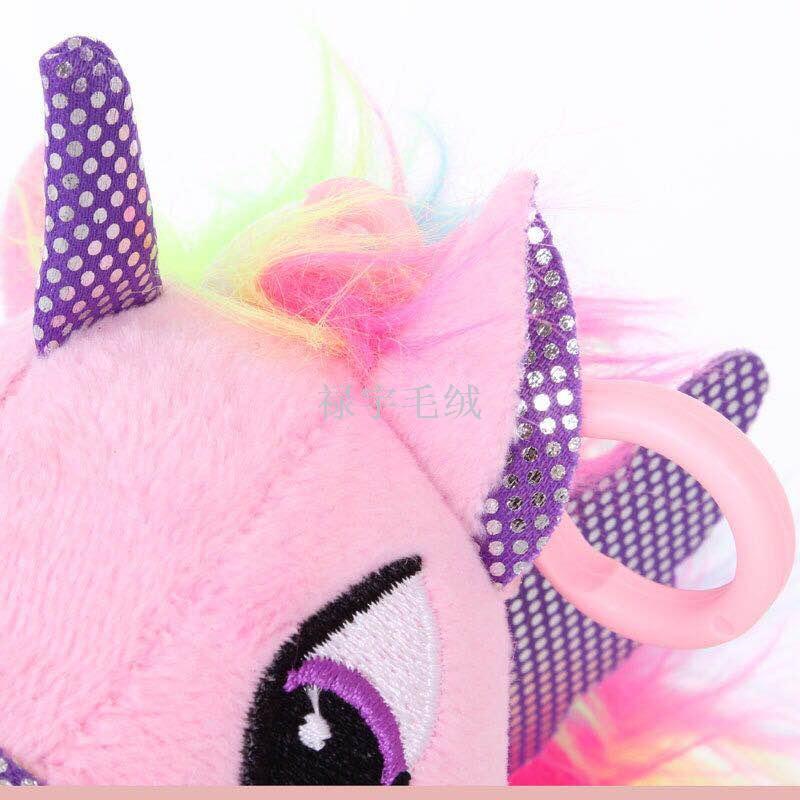 LED light music cute unicorns hang a toy doll, stuffed animal, baby, baby, baby, baby.