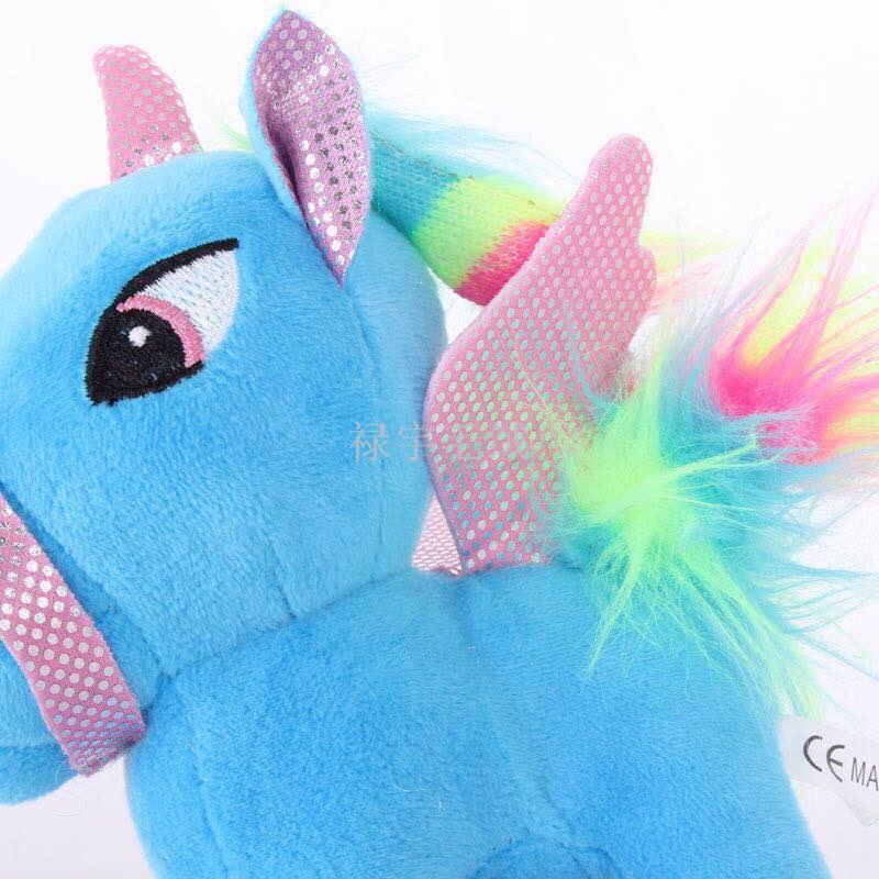 LED light music cute unicorns hang a toy doll, stuffed animal, baby, baby, baby, baby.