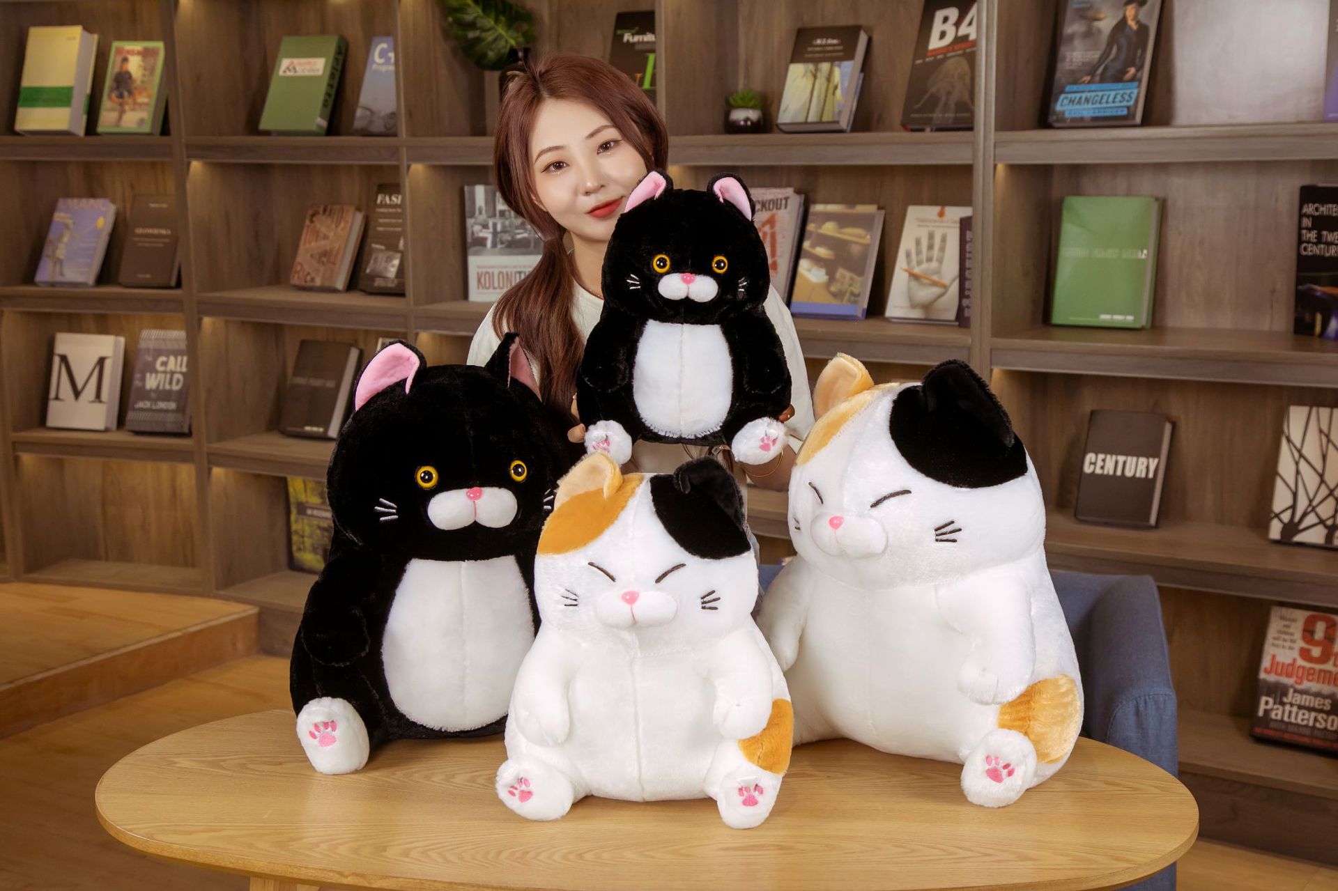 Beard Steamed Bread FUQI Cat Fortune Cat Alien Cat Plush Toy Doll Cross-Border Hot Selling Products Beard Steamed Bread FUQI Cat Fortune Cat Alien Cat Plush Toy Doll Cross-Border Hot Selling Products