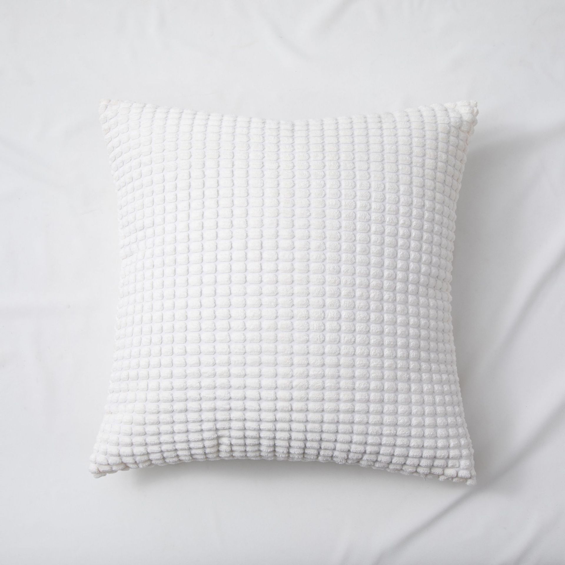 Super Soft Double-Sided Corn Corduroy Pillow Solid Color Dormitory Pillow Bedside Cushion Sofa Pillow Cases Wholesale