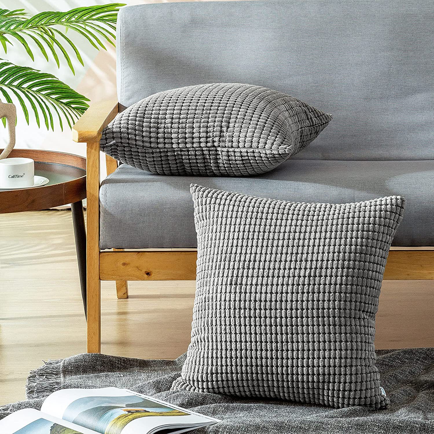 Super Soft Double-Sided Corn Corduroy Pillow Solid Color Dormitory Pillow Bedside Cushion Sofa Pillow Cases Wholesale
