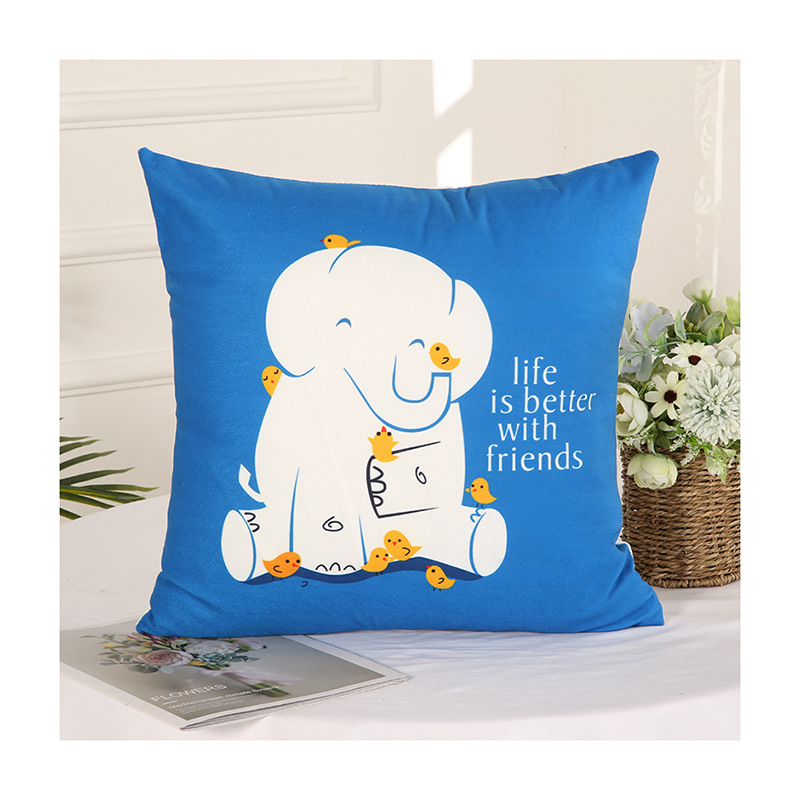 Creative Cartoon Animal Series Pillow Cover Fresh Cartoon Pattern Back Cushion Car Home Factory Wholesale