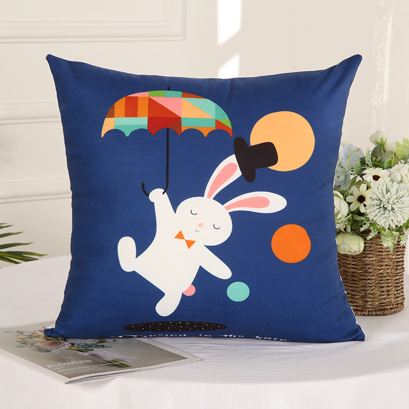 Creative Cartoon Animal Series Pillow Cover Fresh Cartoon Pattern Back Cushion Car Home Factory Wholesale