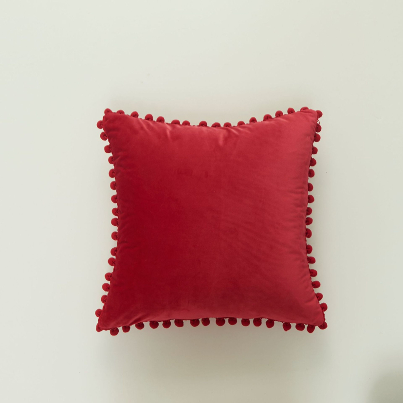 Modern Minimalist Living Room Netherlands Velvet Cushion Cover Large Ball Edge Ins Nordic Style Pillow Cover without Core Modern Minimalist Living Room Netherlands Velvet Cushion Cover Large Ball Edge Ins Nordic Style Pillow Cover without Core