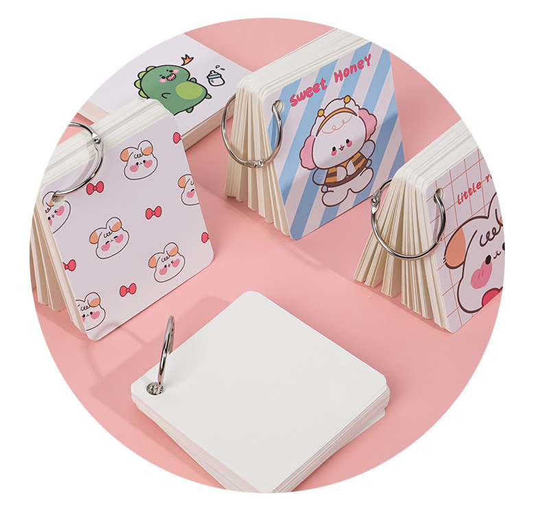 Cartoon Blank Loose Spiral Notebook Student Exam English Wordbook Hang Su Creative Buckle Portable Pocket Paper for Markers Cartoon Blank Loose Spiral Notebook Student Exam English Wordbook Hang Su Creative Buckle Portable Pocket Paper for Markers