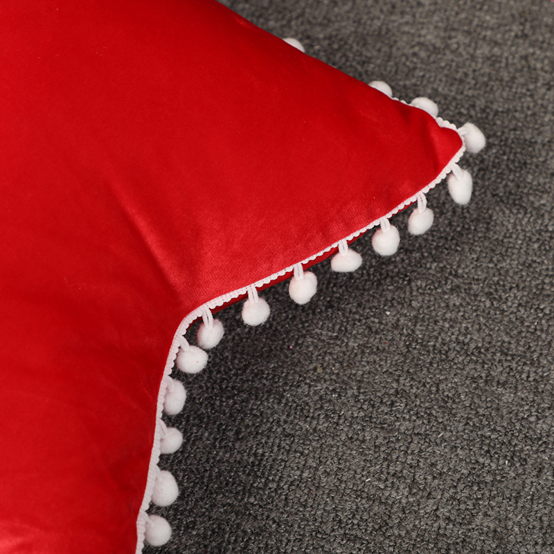 Plush Five-Pointed Star Pillow Couch Pillow Girl Heart Cute Fur Ball Pillow Ins Swing Racket Pillow Support Customization