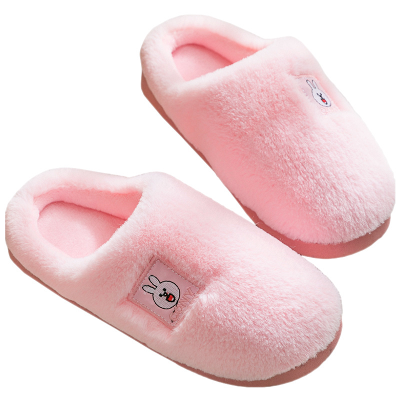 Cotton Slippers Women&#039;s Home Autumn and Winter Indoor Home Warm Non-Slip Thick Bottom Confinement Couple Woolen Slipper Men&#039;s Winter