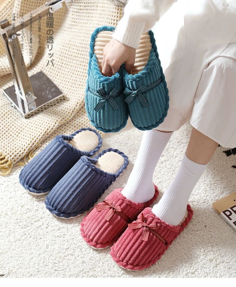 Cotton Slippers Female Male Winter Couple Household Non-Slip Fur Warm Keeping Floor Cotton Slippers Corduroy Woolen Slipper Wholesale Cotton Slippers Female Male Winter Couple Household Non-Slip Fur Warm Keeping Floor Cotton Slippers Corduroy Woolen Slipper Wholesale