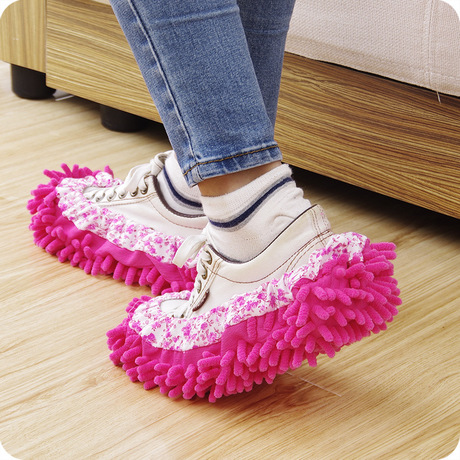 Single price can be removed and washed Lazier floor slipper cover household Chenille floor wipe slipper cover to sweep the floor