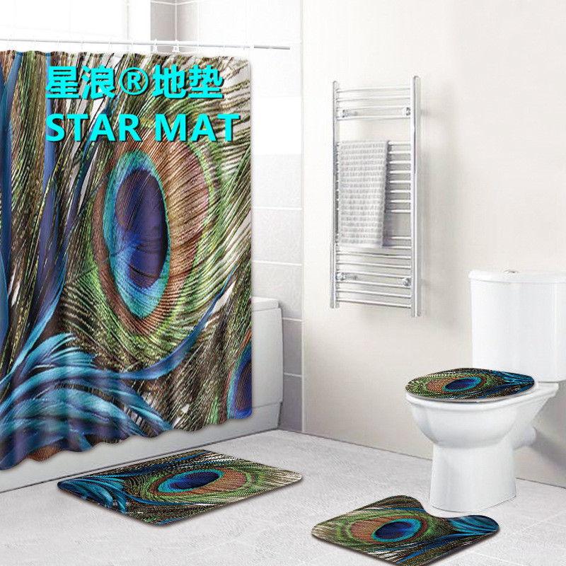 STAR MAT classic dream catcher net four-piece bath curtain waterproof polyester fabric hotel bathroom curtain STAR MAT classic dream catcher net four-piece bath curtain waterproof polyester fabric hotel bathroom curtain