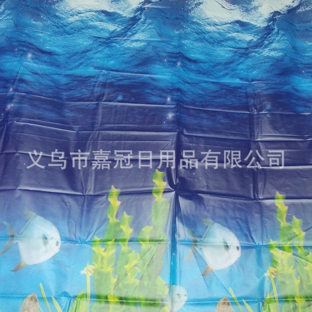 Blue sea world Marine life printing PEVA bath curtain thickened Blue sea world Marine life printing PEVA bath curtain thickened