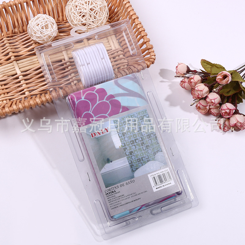 European cartoon digital printing mercifully shell PEVA bath curtain translucent abrasive thickening bathroom curtain European cartoon digital printing mercifully shell PEVA bath curtain translucent abrasive thickening bathroom curtain