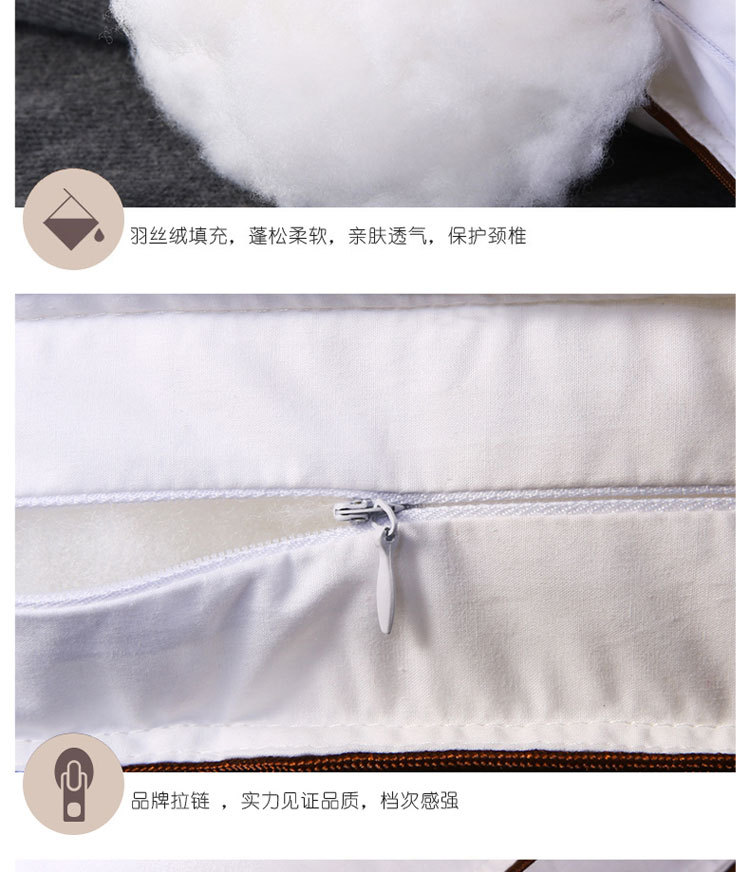 Hotel Pillow Inner Pillow Cotton Embroidery Comfort Pillow Memory Pillow Non-Collapse Long Pillow Student Adult One Piece Dropshipping