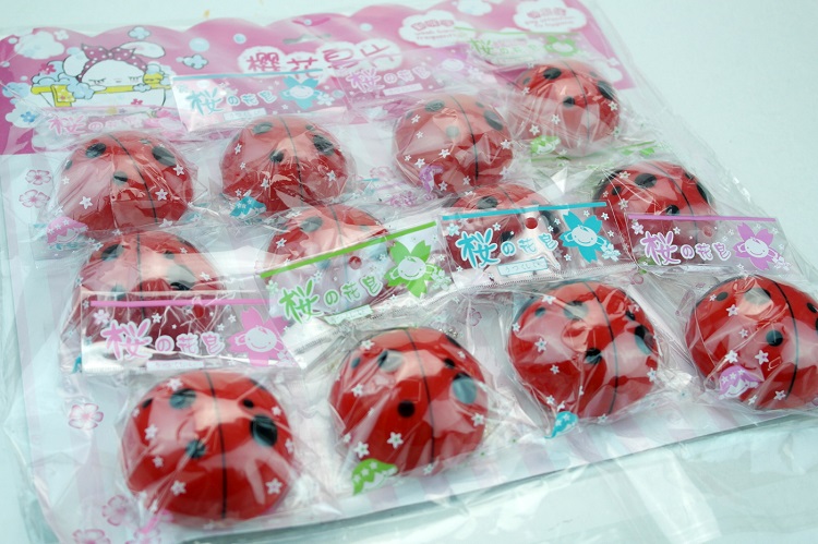 Cute cartoon creative beetles Strawberry cherry blossom soap box portable disposable SOAP flakes box