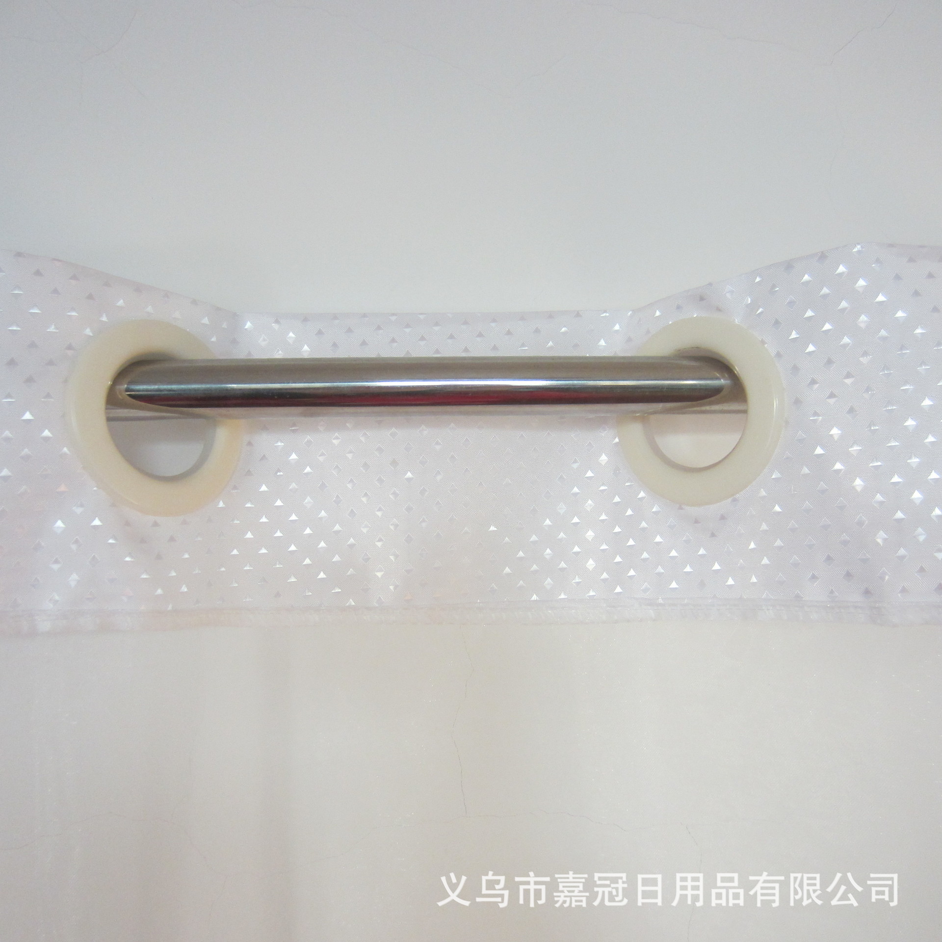 Polyester waffle big ring with plain color bath curtain double lining can be customized by the manufacturer