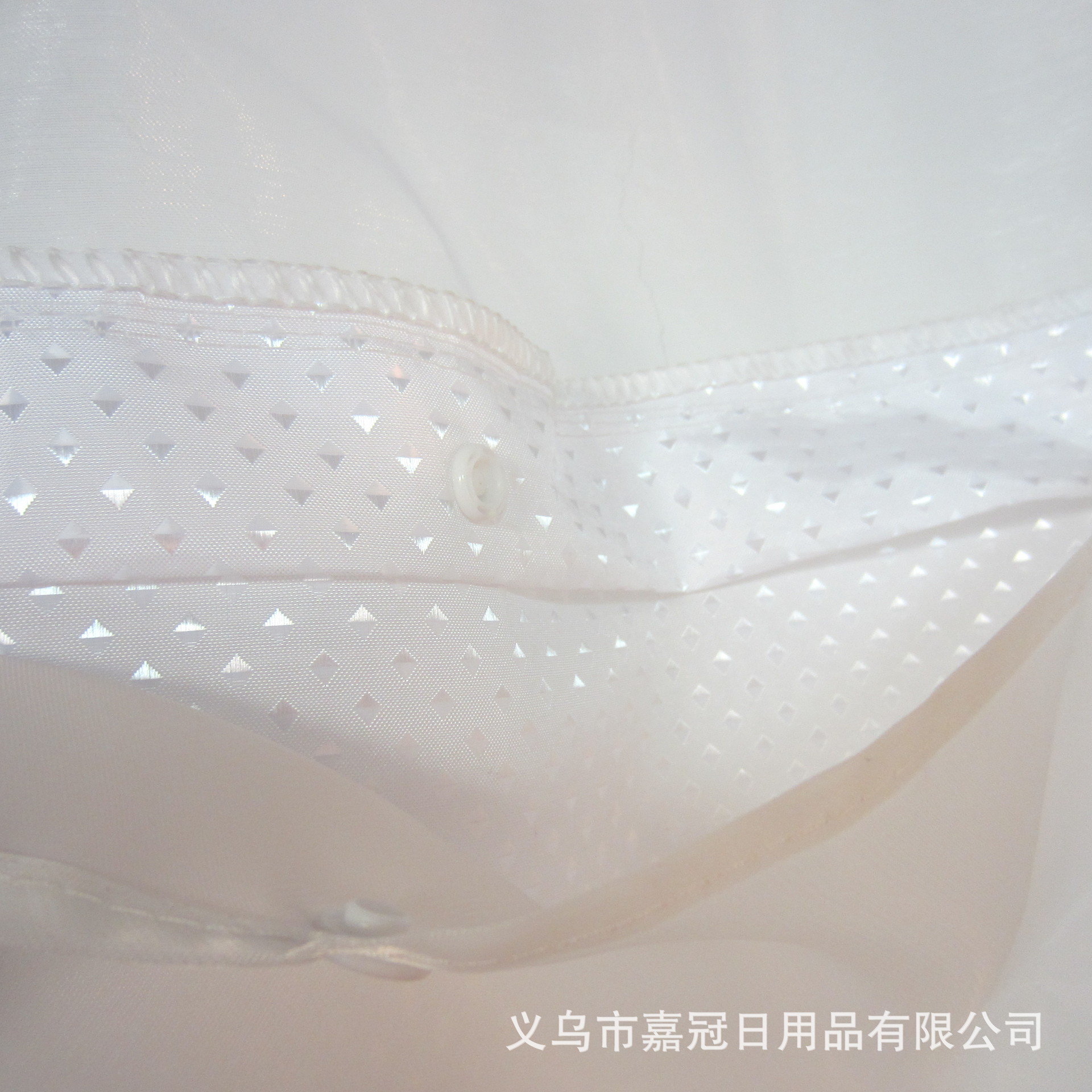 Polyester waffle big ring with plain color bath curtain double lining can be customized by the manufacturer