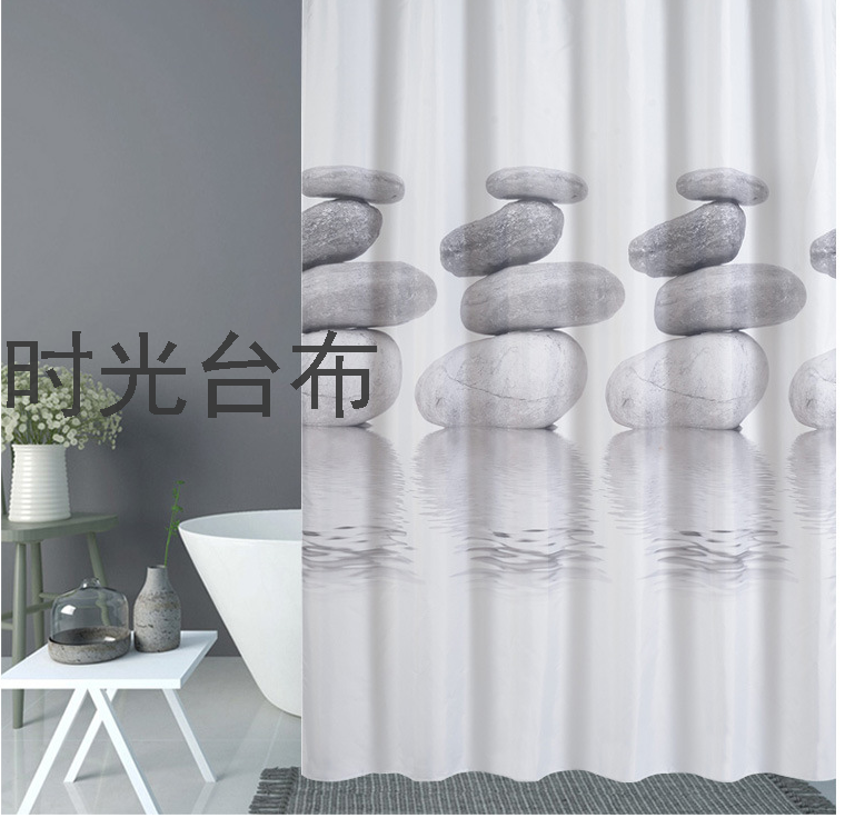 Simple Eva Shower Curtain Waterproof Thickened Mildew-Proof High-End Bathroom Partition Block Bath Curtain Dormitory Bath Curtain