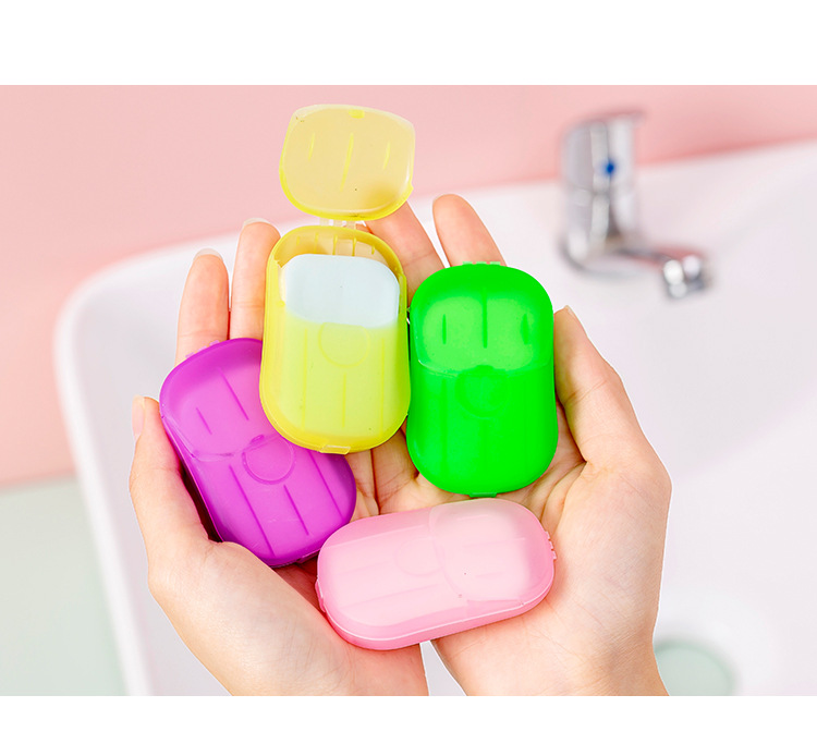 Travel hand washing paper soap piece disposable hand soap piece portable student soap paper soap paper soap paper soap 